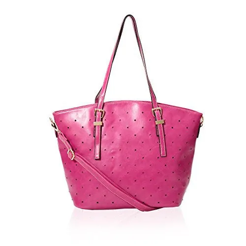 Faux Leather Studded Tote Bag