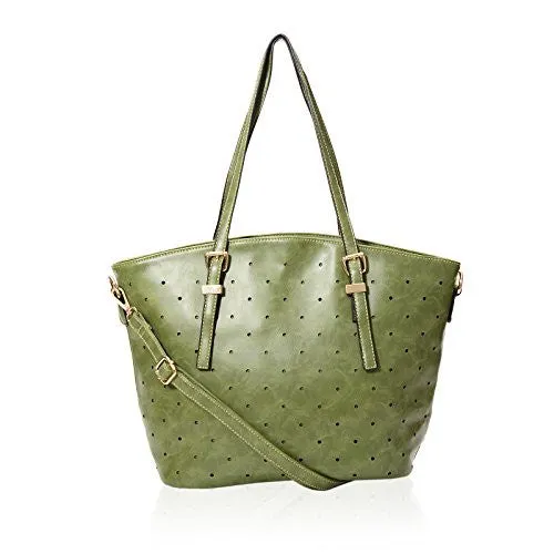 Faux Leather Studded Tote Bag
