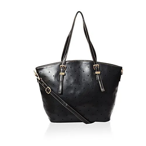 Faux Leather Studded Tote Bag