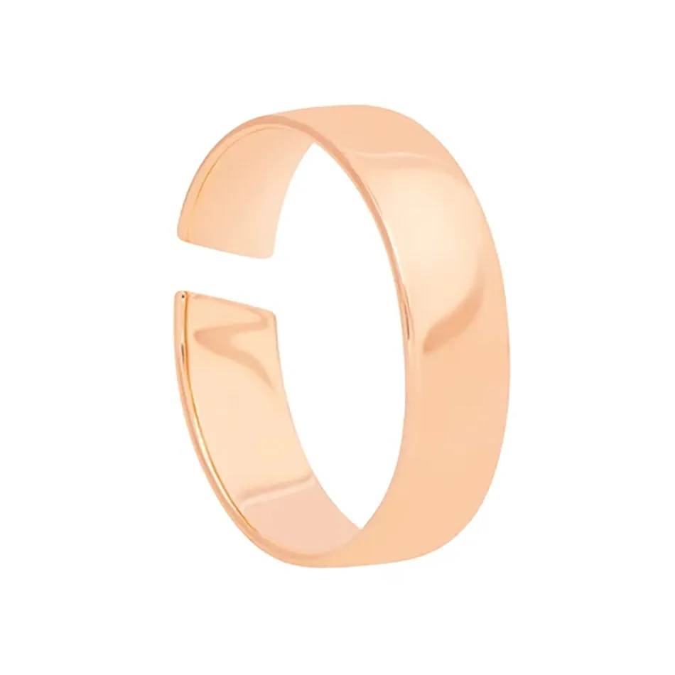 FJ0037 925 Sterling Silver Boyfriend Slim Band Open Ring