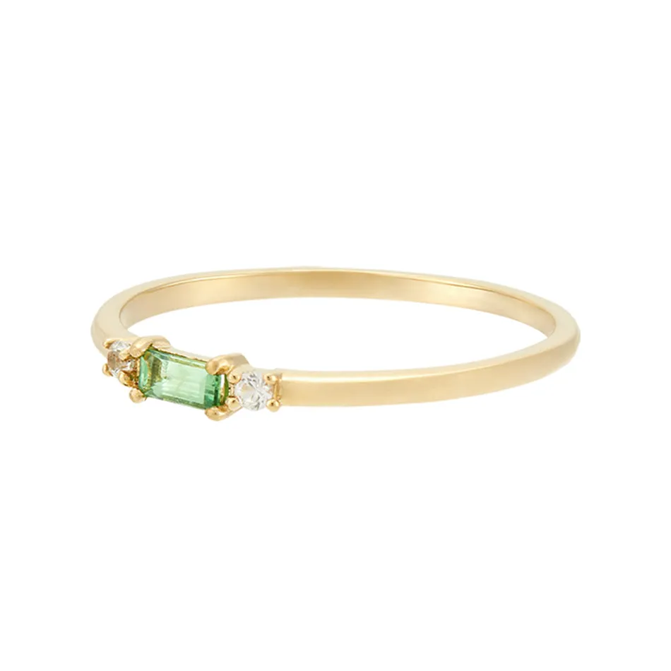 FJ0266 925 Sterling Silver Rainbow CZ Ring
