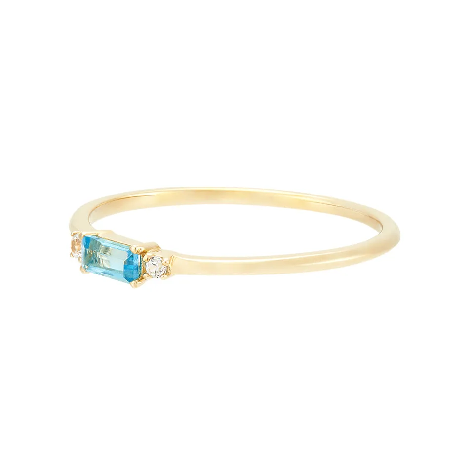 FJ0266 925 Sterling Silver Rainbow CZ Ring