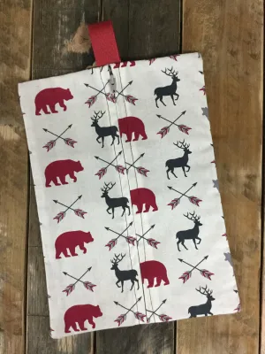 Fox and Bear Diaper/Wipee Case