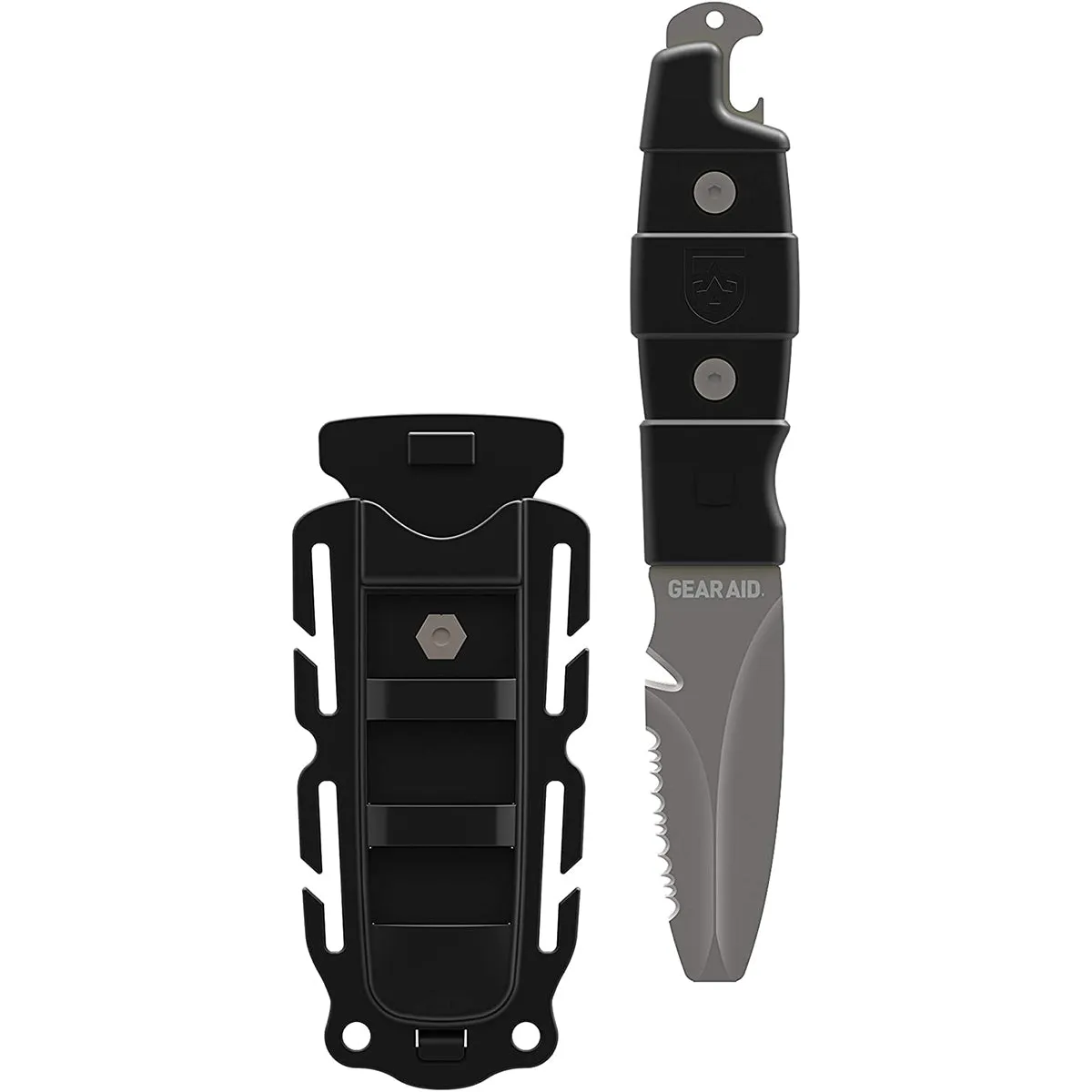 Gear Aid 3" Akua River Serrated Blunt Tip Fixed Blade Knife with Sheath