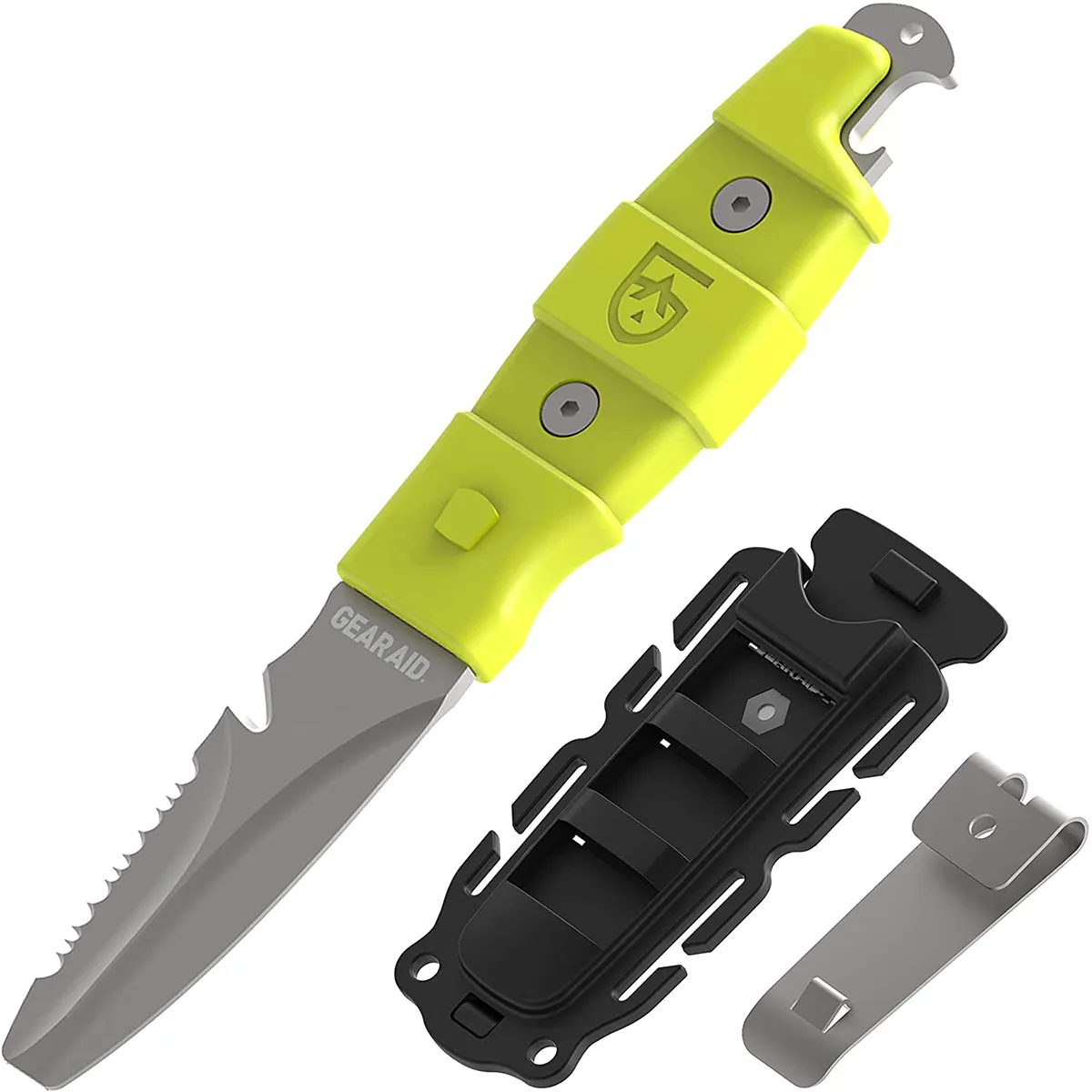 Gear Aid 3" Akua River Serrated Blunt Tip Fixed Blade Knife with Sheath