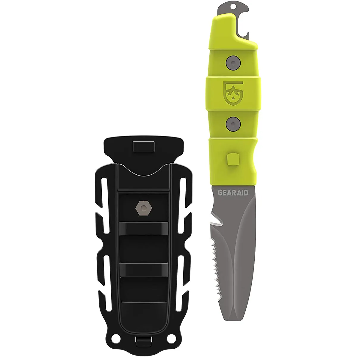 Gear Aid 3" Akua River Serrated Blunt Tip Fixed Blade Knife with Sheath