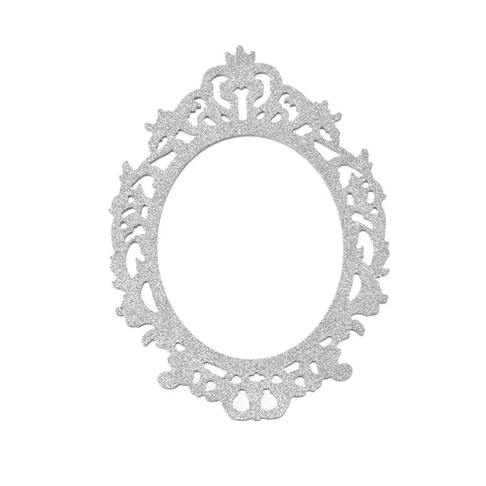 Glitter Antique Style Wooden Oval Frame, 11-3/4-Inch