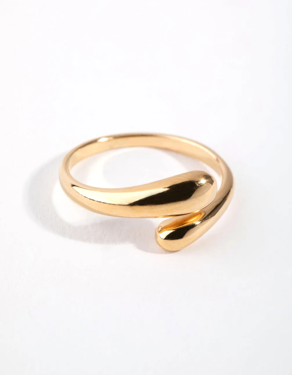 Gold-Plated Sterling Silver Statement Twist Band Ring