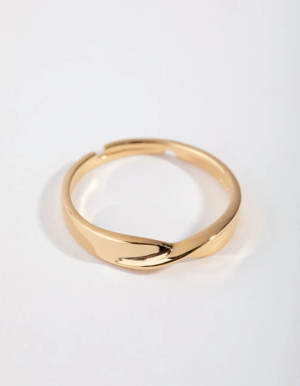 Gold-Plated Sterling Silver Statement Twist Band Ring
