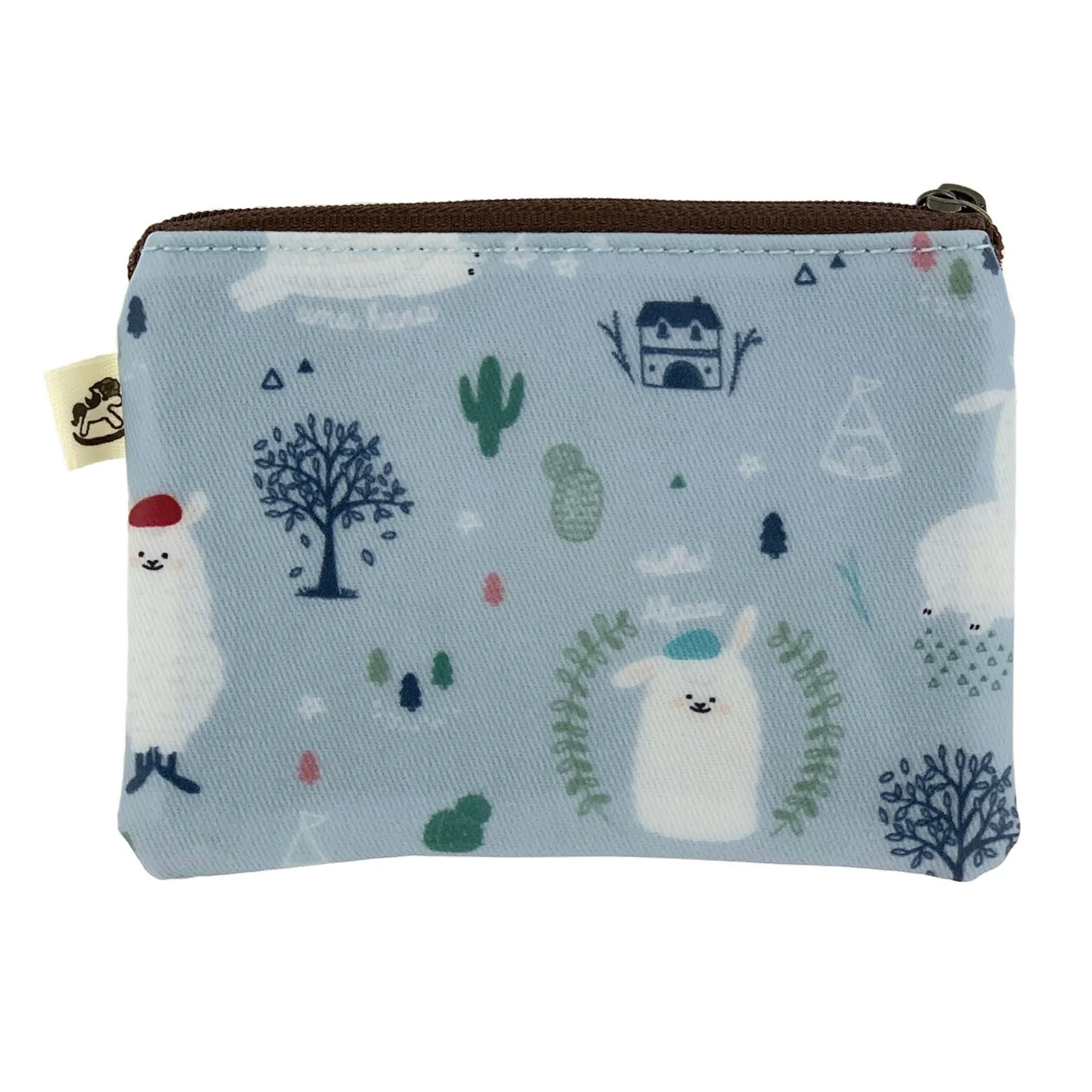 Gray Alpaca Keychain Coin Purse