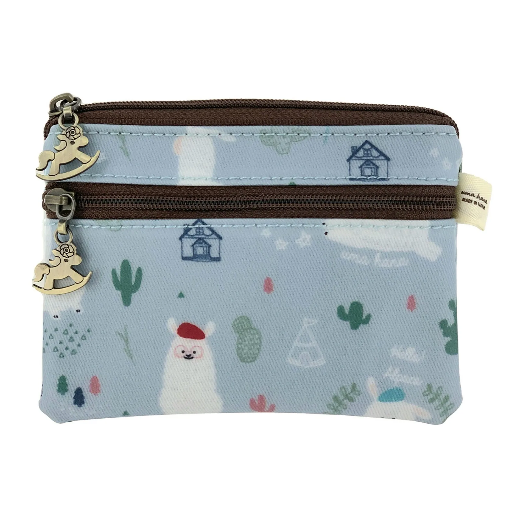 Gray Alpaca Keychain Coin Purse