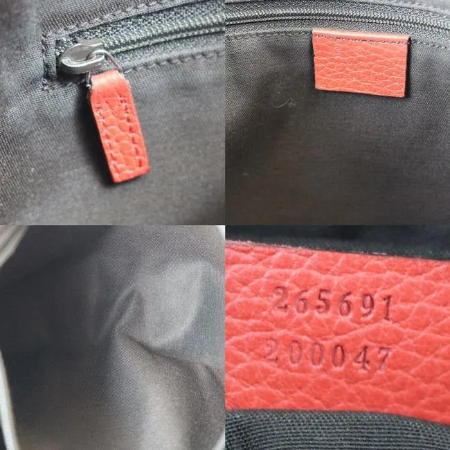 Gucci Abbey Vintage Red Leather Hobo Bag
