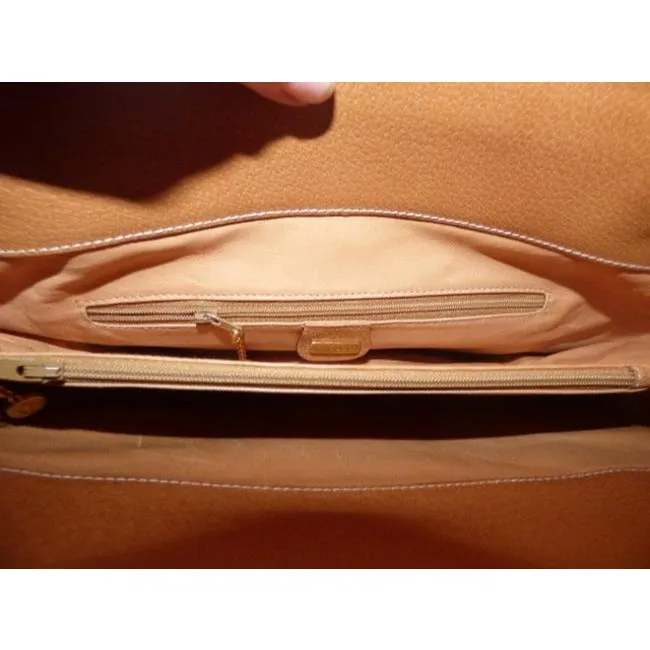 Gucci Jackie Natural Canvas & Camel Leather Satchel