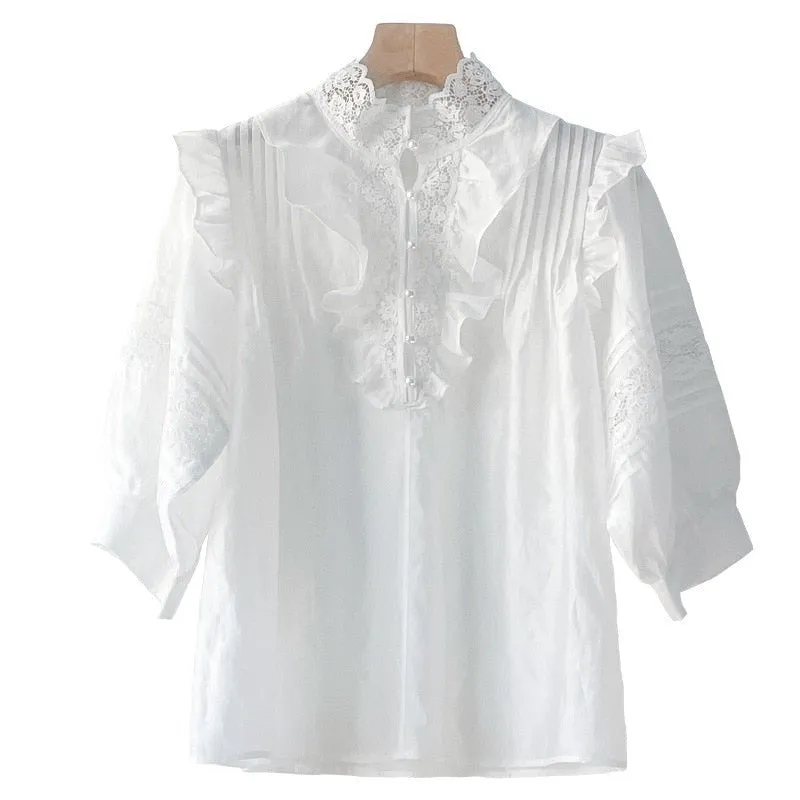 GYPSYLADY Elegant Lace Sheer Top