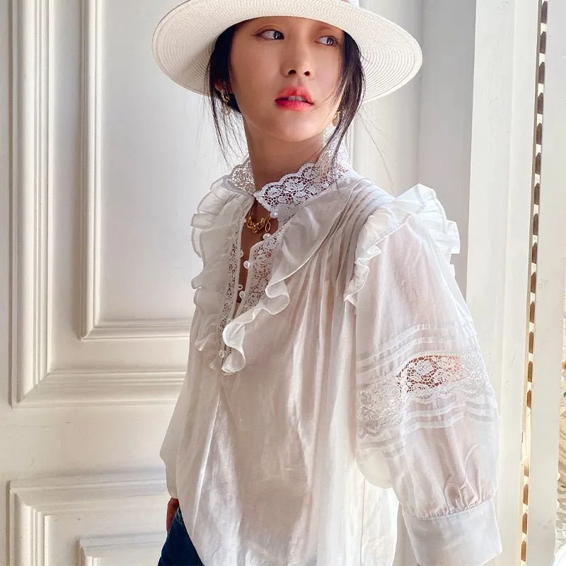 GYPSYLADY Elegant Lace Sheer Top