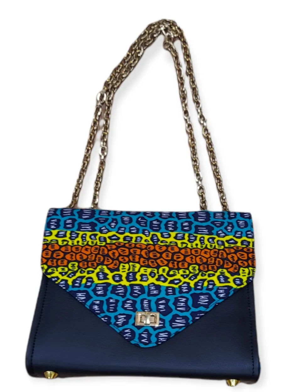 Hand bag - Ankara Leather Handbag | Tote Bag I Geri's Bluffing Boutique