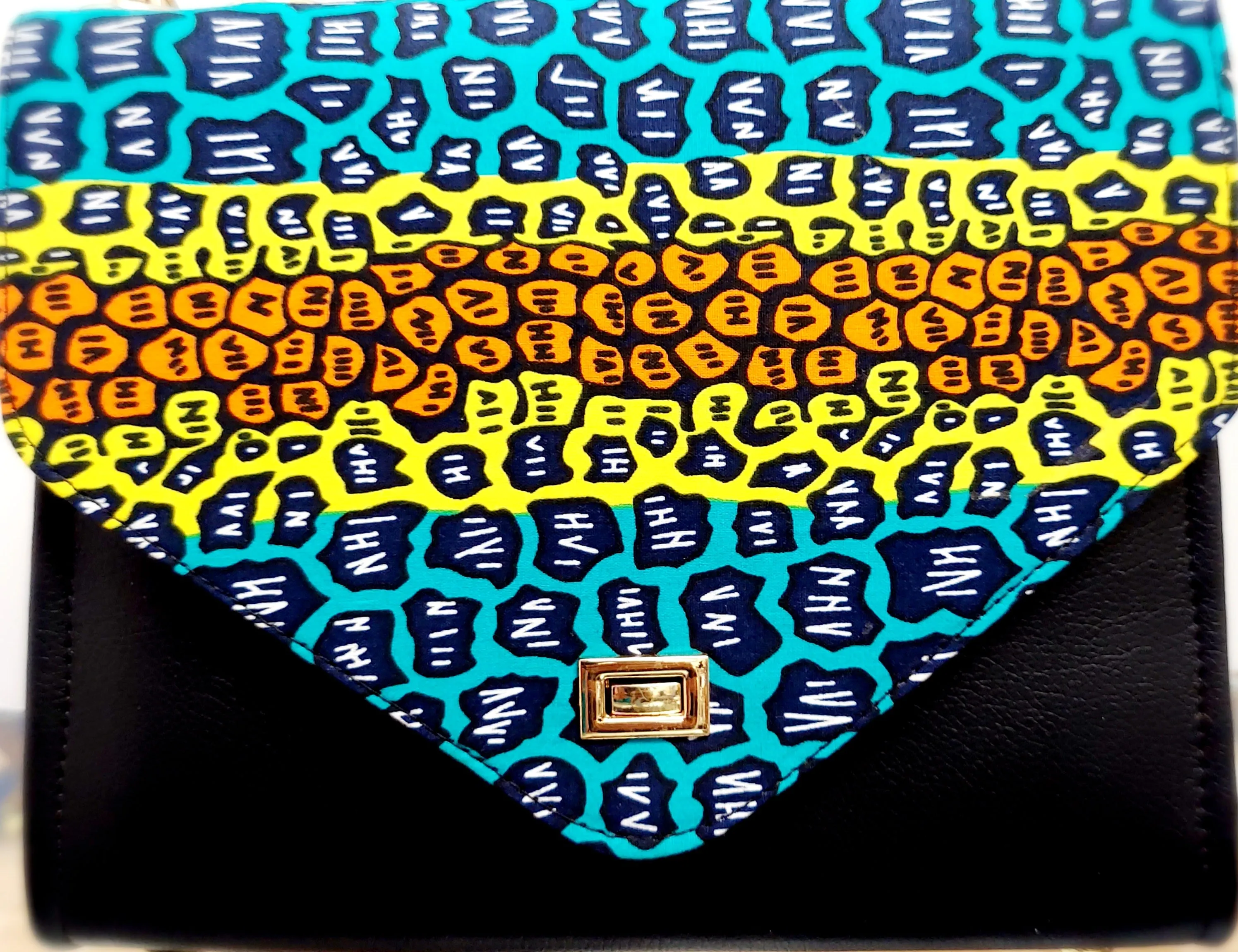 Hand bag - Ankara Leather Handbag | Tote Bag I Geri's Bluffing Boutique
