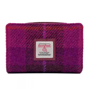 Harris Tweed Zip Purse - Purple Check