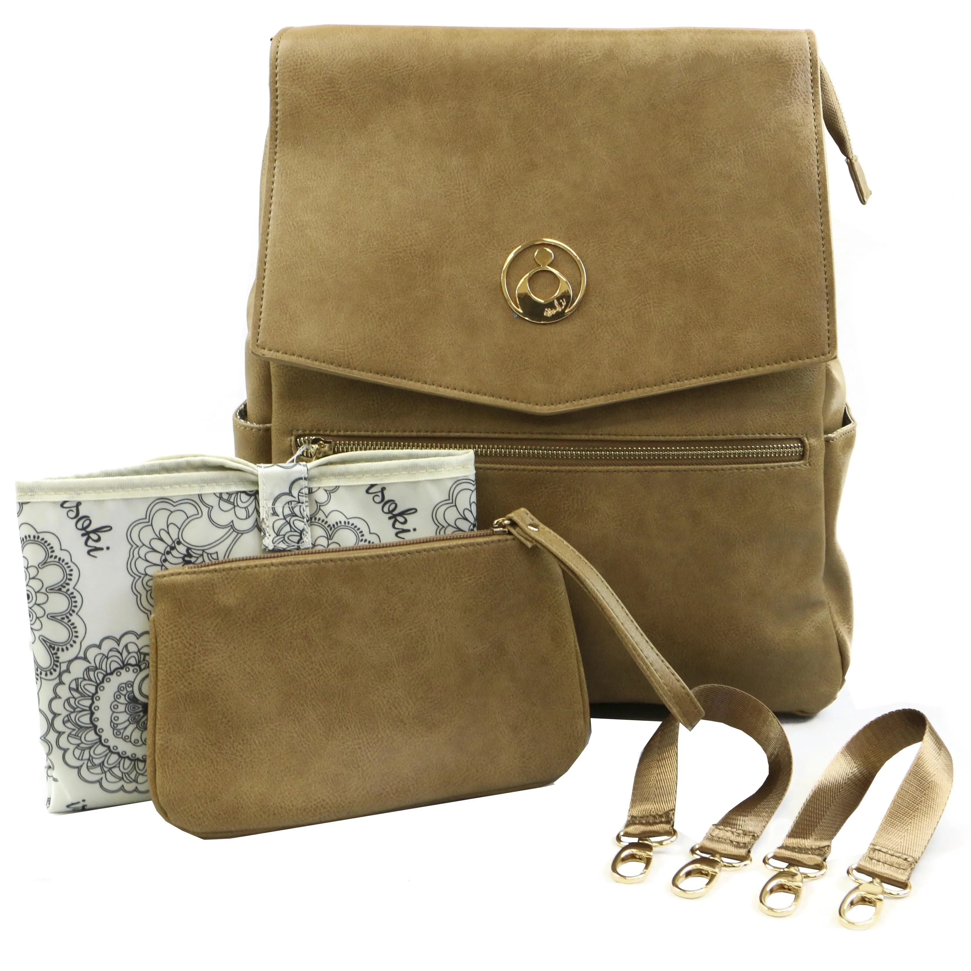 Hartley Backpack Nappy Bag - Latte