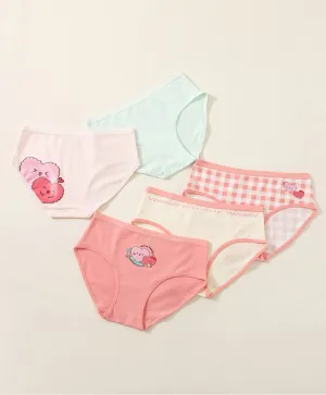 Hello Yuki & Hattie! Graphic 5-pack panties