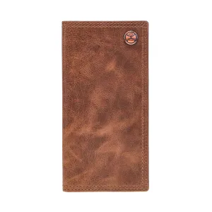 HOOEY DOUBLE STITCHED EDGE BROWN RODEO WALLET