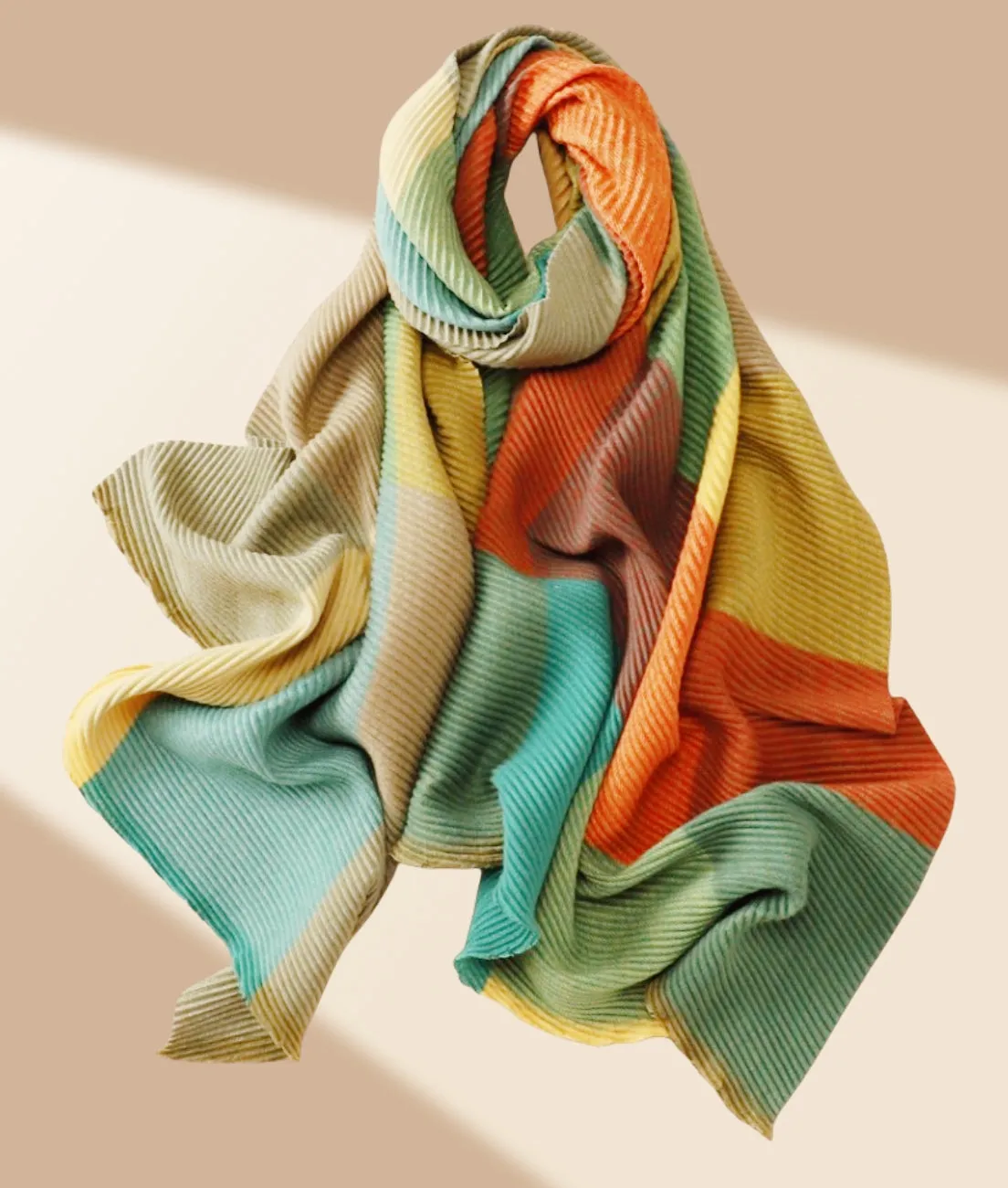 JC021023 Luxurious 3D Textured Crinkle Scarf