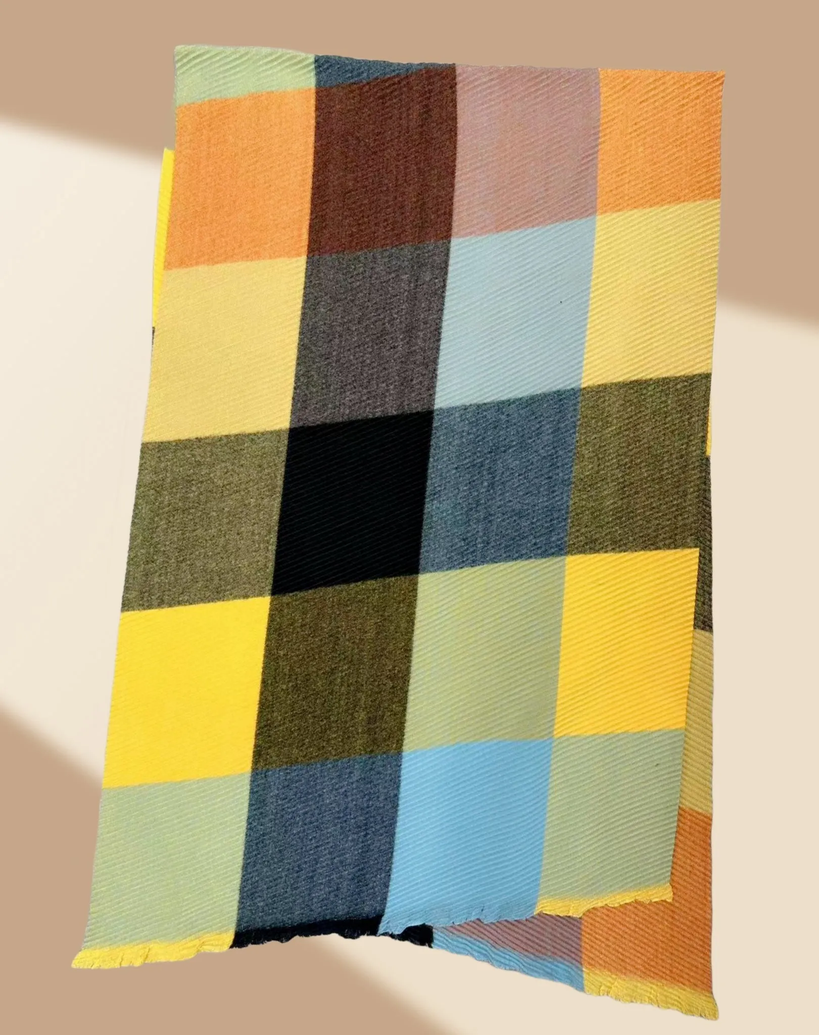 JC021023 Luxurious 3D Textured Crinkle Scarf