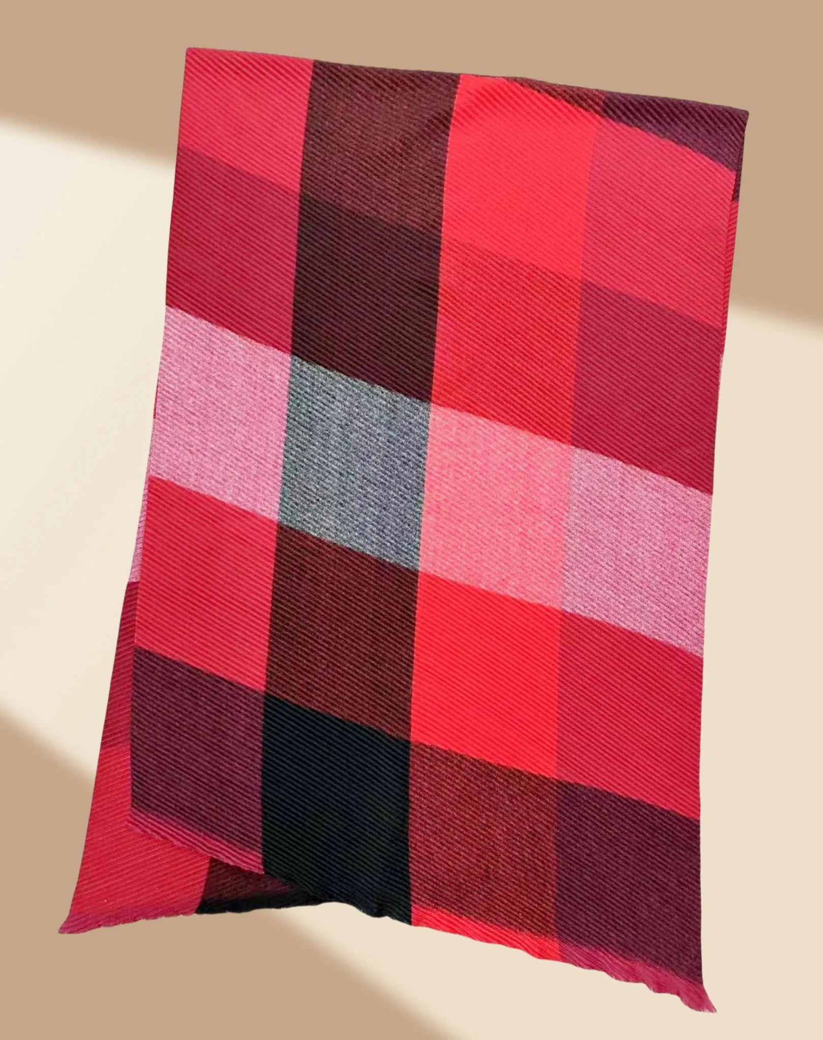 JC021023 Luxurious 3D Textured Crinkle Scarf