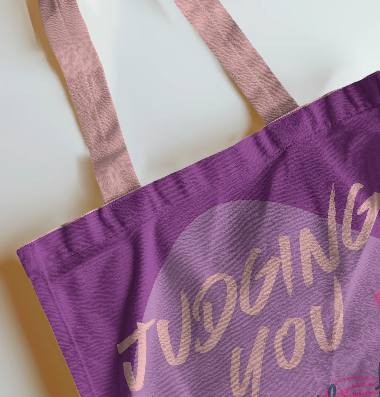 Judging You But with love Tote bag with Zipper Purple