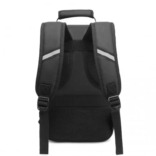 Kono Black PVC Coated Under Seat Carry-On Travel Backpack - Cabin Bag