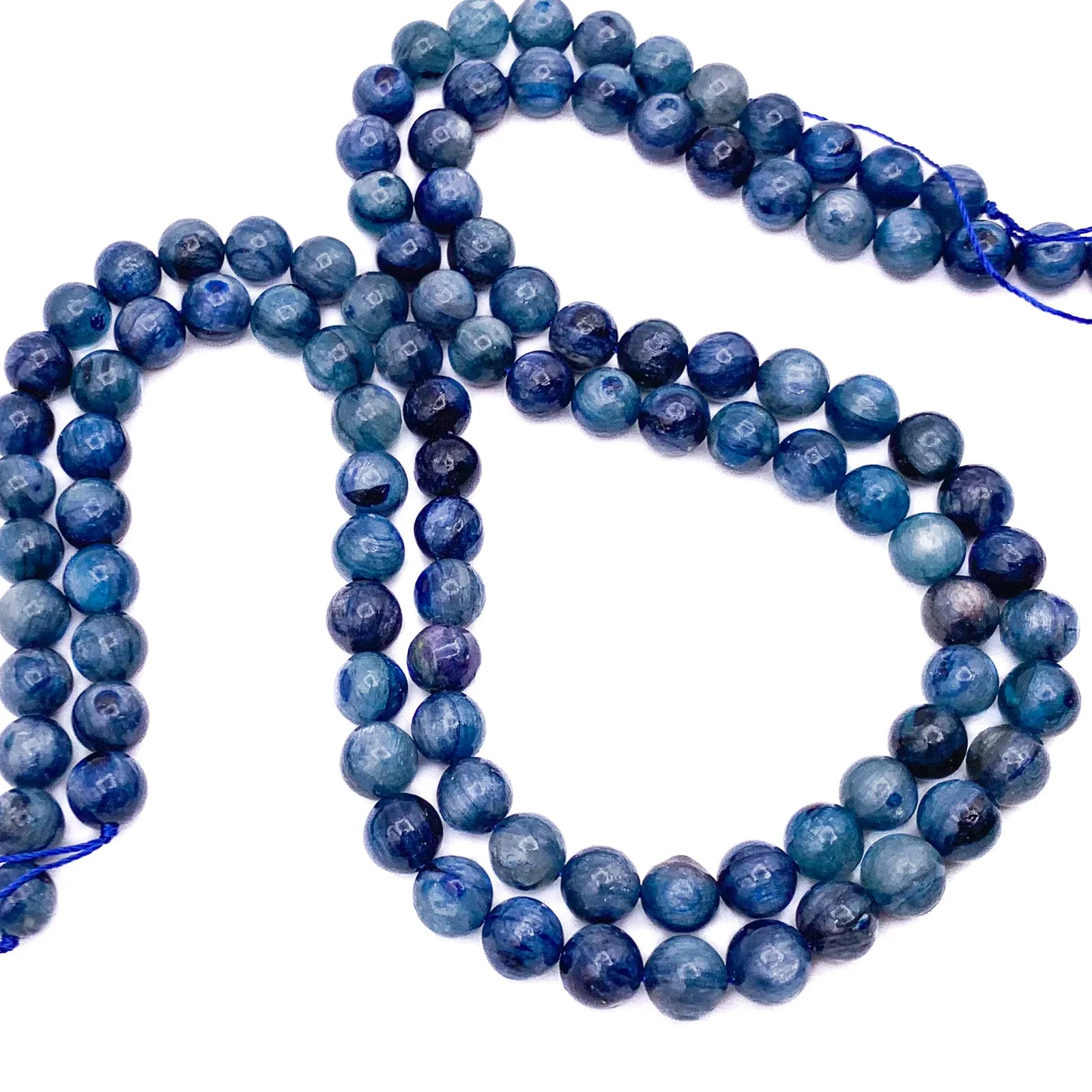Kyanite 8mm Smooth Rounds Bead Strand