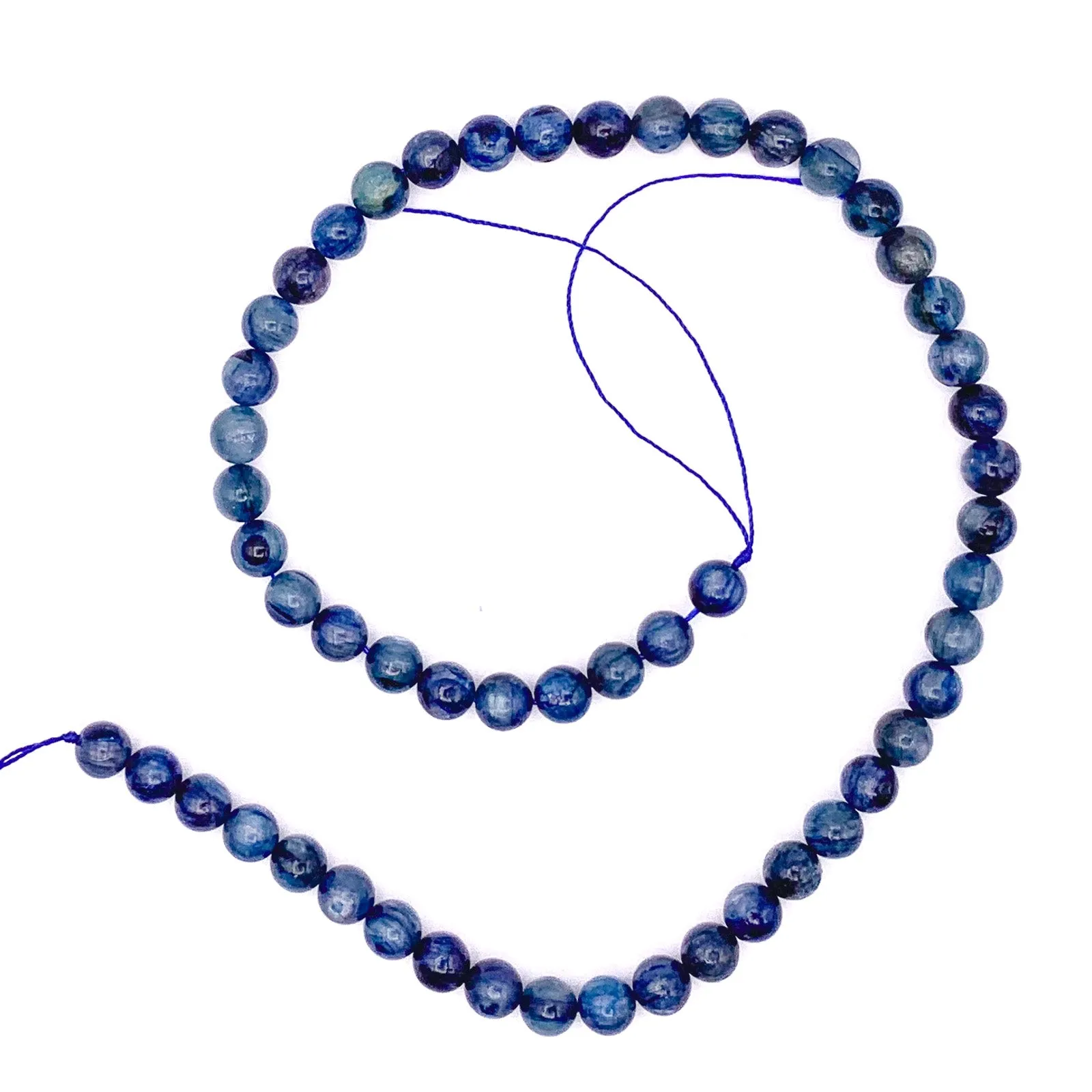 Kyanite 8mm Smooth Rounds Bead Strand