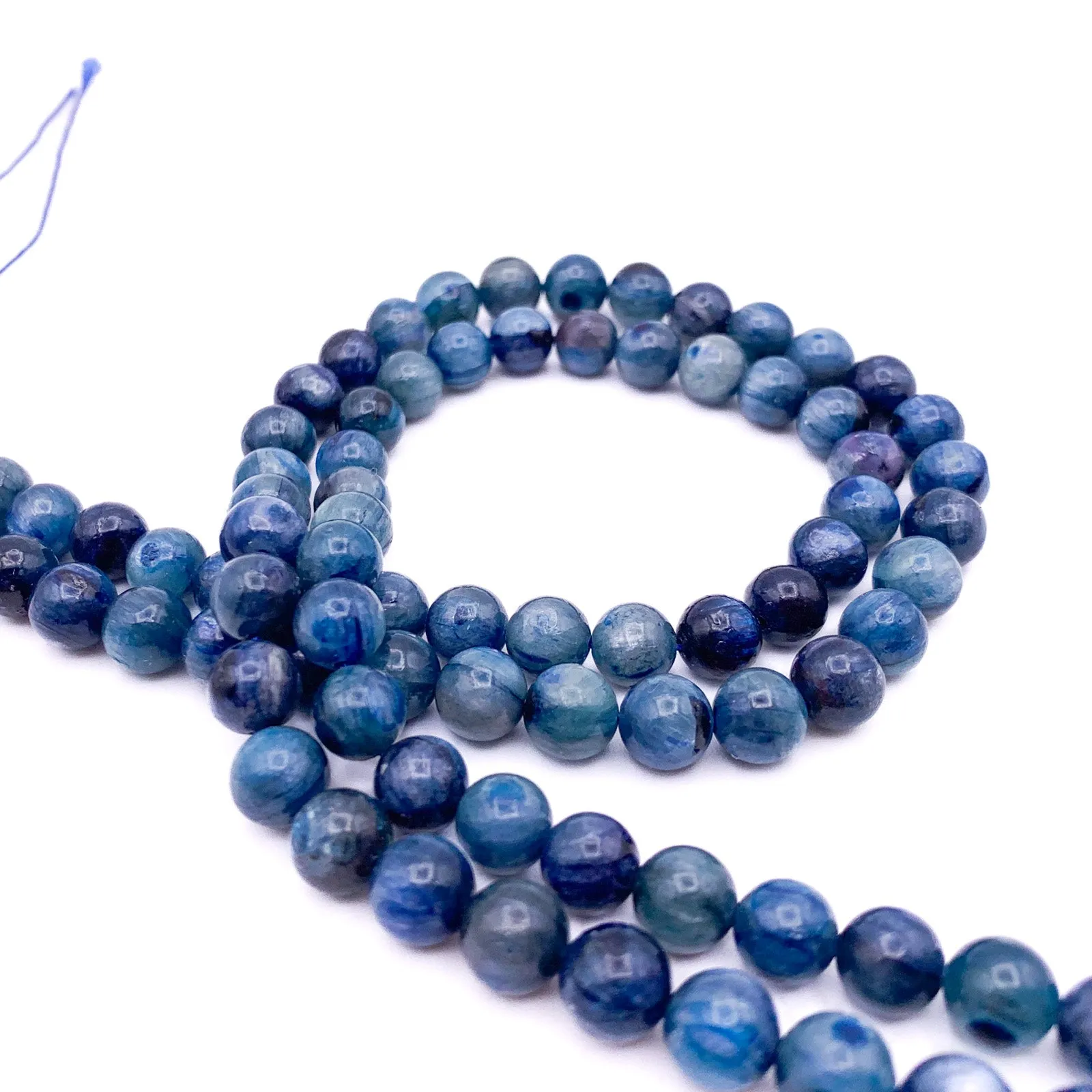 Kyanite 8mm Smooth Rounds Bead Strand