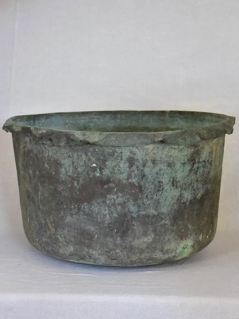Large 19th century French copper planter from a winery in Burgundy