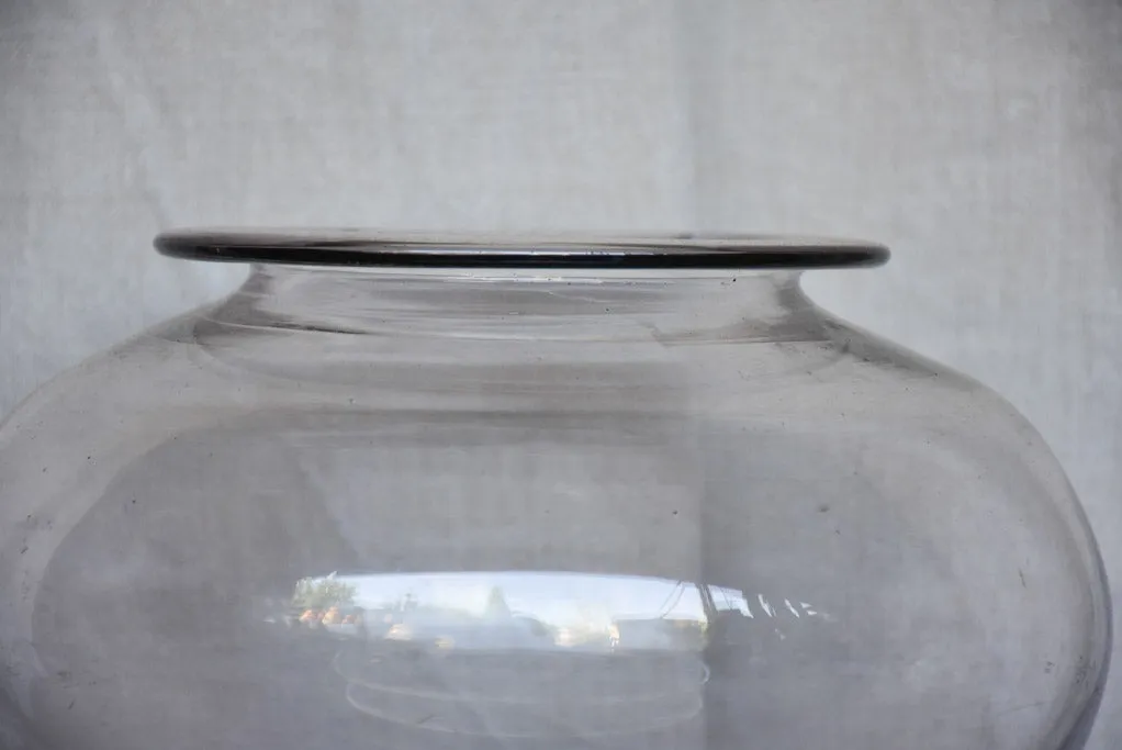 Large antique French glass apothecary jar