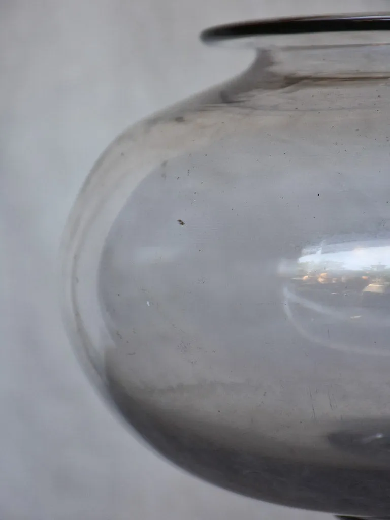 Large antique French glass apothecary jar