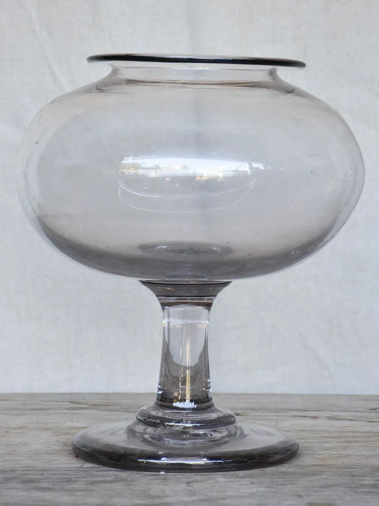Large antique French glass apothecary jar