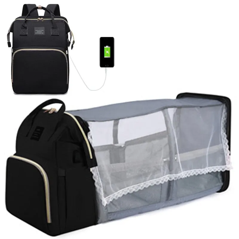 Large-capacity Foldable Backpack Baby Bed