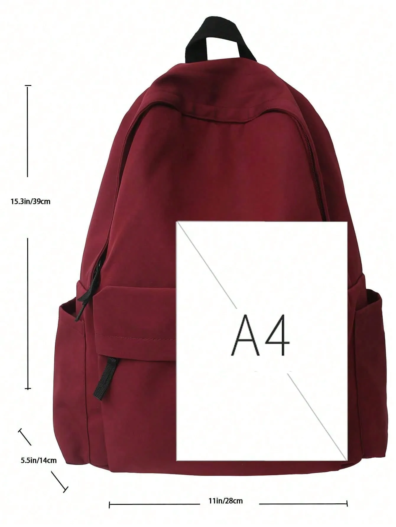 Large Capacity Solid Color Minimalist College Style Viral  Backpack