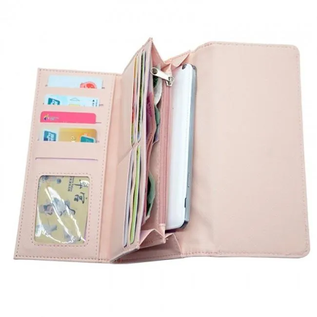 Large Leather Purse - Pink   giftbox