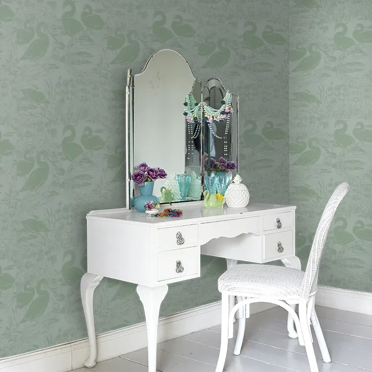 Laura Ashley 118472 Swans Jade Green