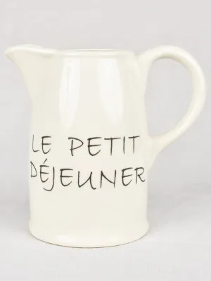Le Petit Déjeuner earthenware pitcher