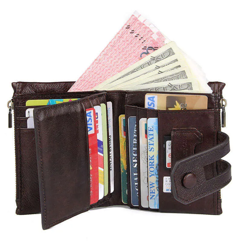 Leather Wallets NZ - Large Capacity RFID Wallet