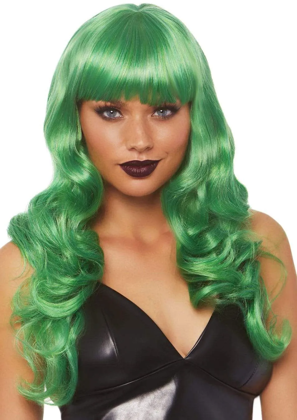 Leg Avenue - 24 Inch Misfit Long Wavy Bang Wig - Green