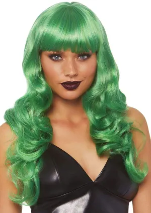 Leg Avenue - 24 Inch Misfit Long Wavy Bang Wig - Green