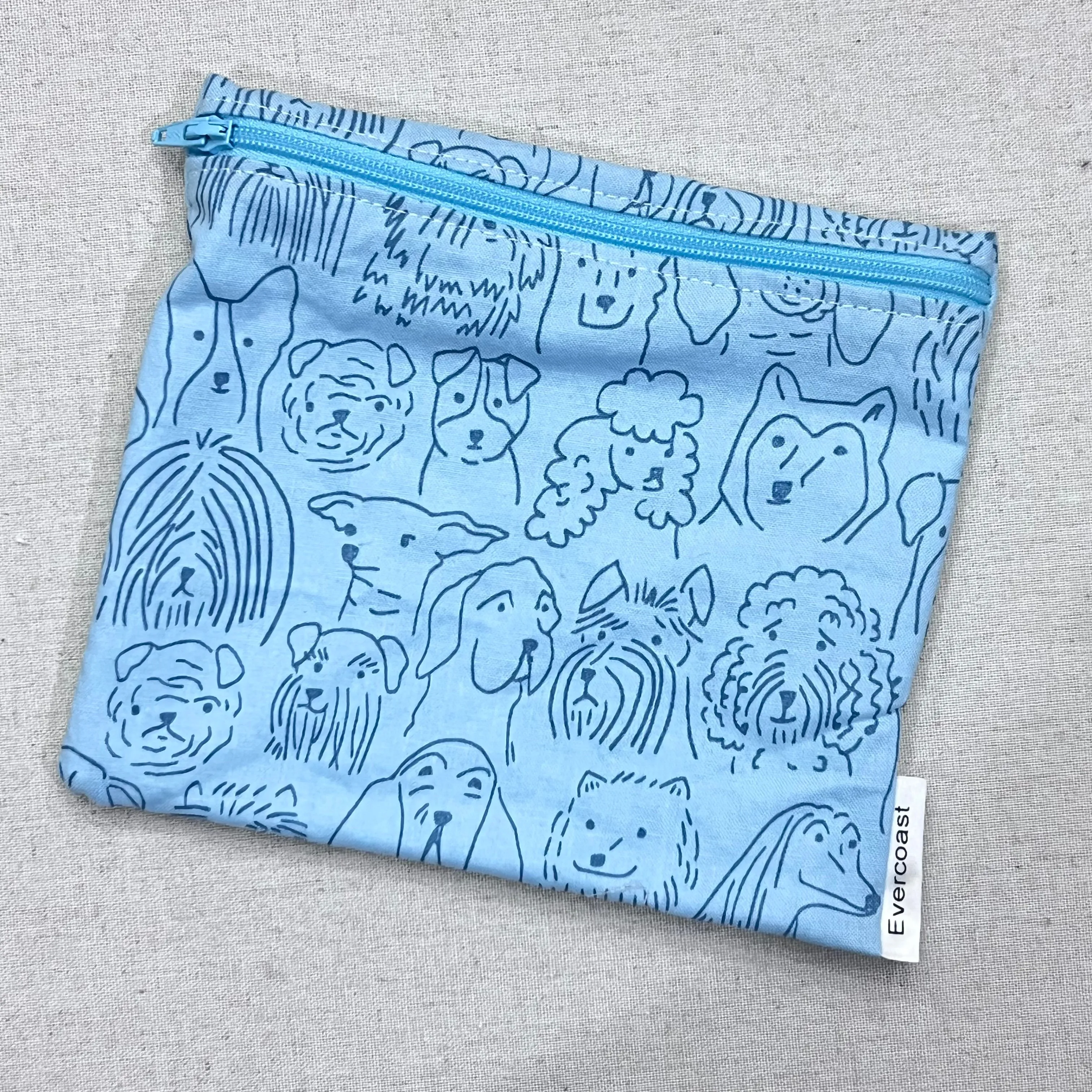 Line Sketch Dog Face Reusable Sandwich Bag
