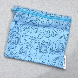 Line Sketch Dog Face Reusable Sandwich Bag