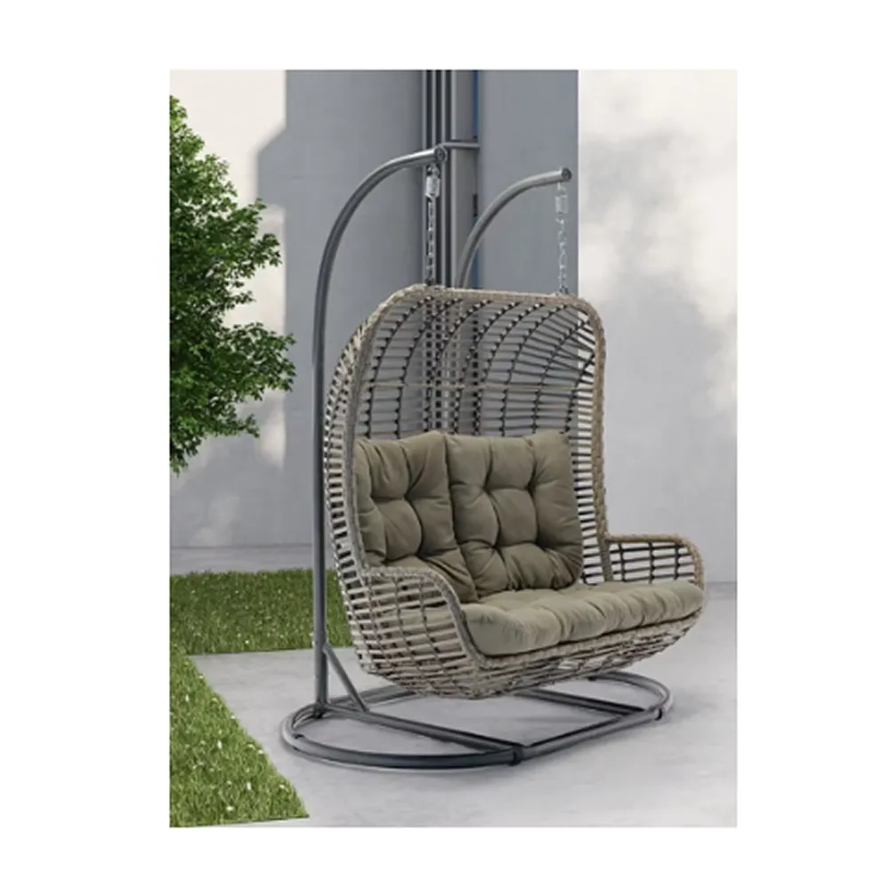 Luxurious Double Seater Outdoor Rattan Hanging Chair