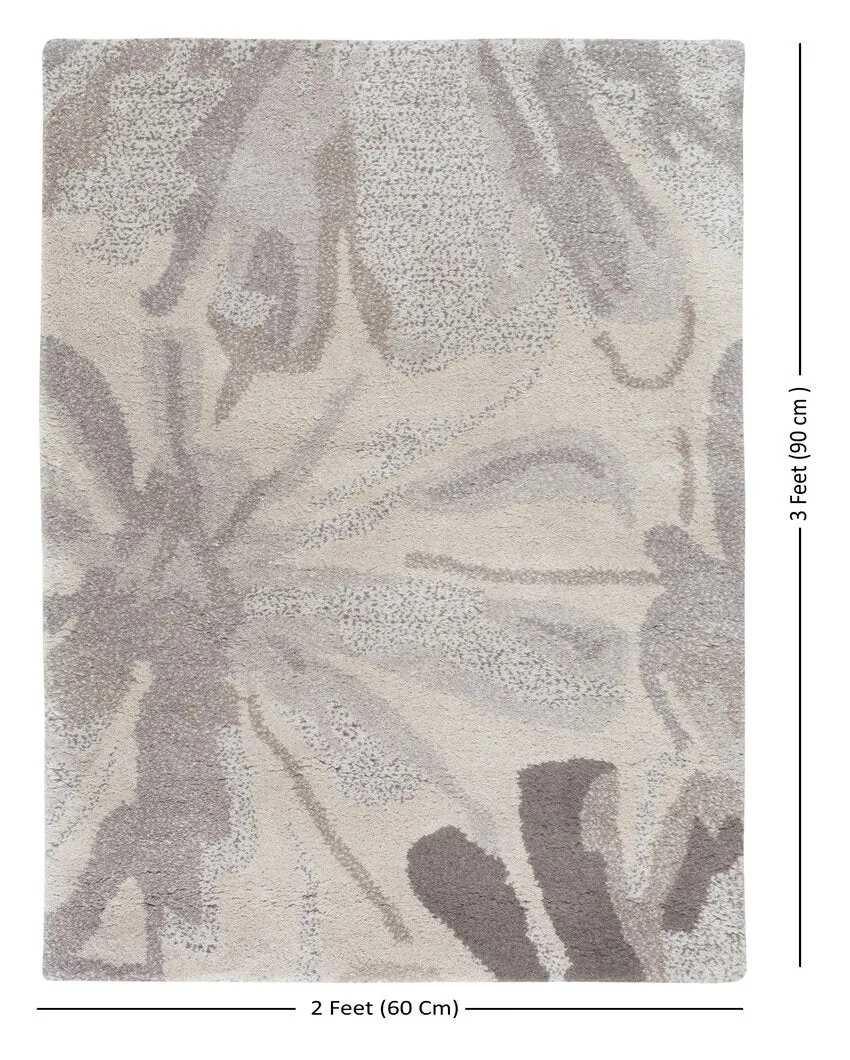 Luxurious Modern Athena Floral Print Woolen Carpet