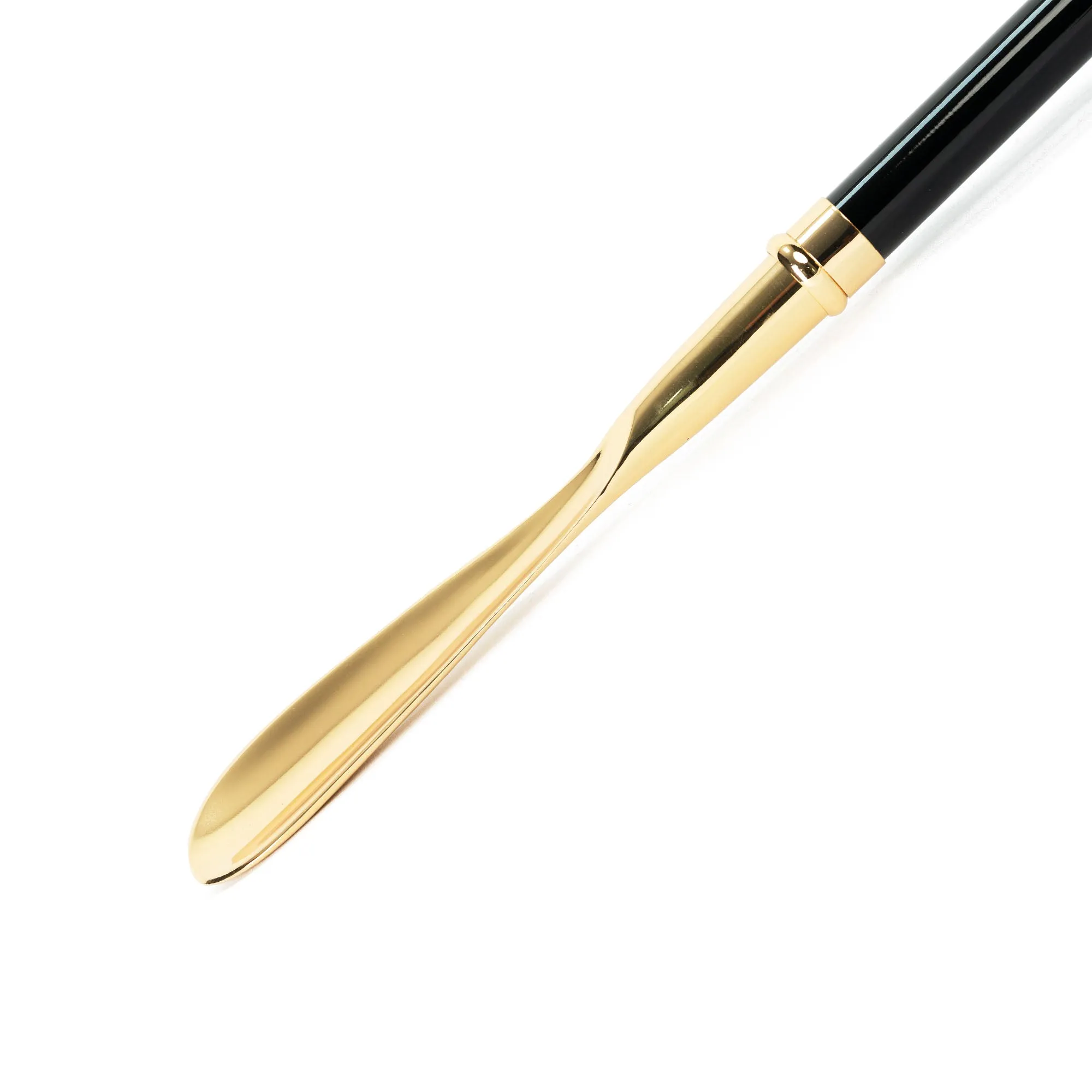 Luxurious Rhinestone-Encrusted Shoe Horn with Gold Details